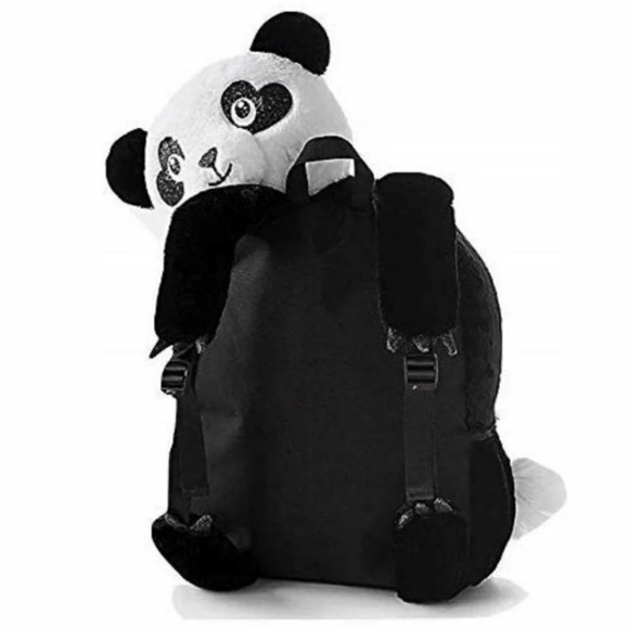 Peeking Panda Plush Fuzzy Backpack SchooI Bag - Picture 1 of 2